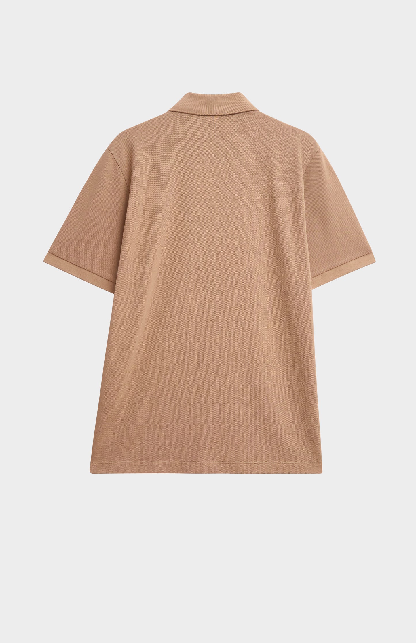 Brown polo shirt on a white background