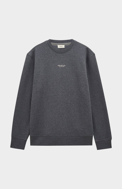 Pringle of Scotland Men's Crew Neck Sweatshirt In Charcoal Melange