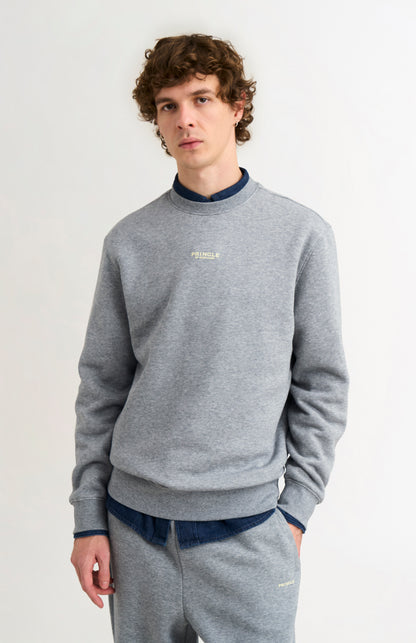 Pringle Men's Crew Neck Sweatshirt In Grey Melange