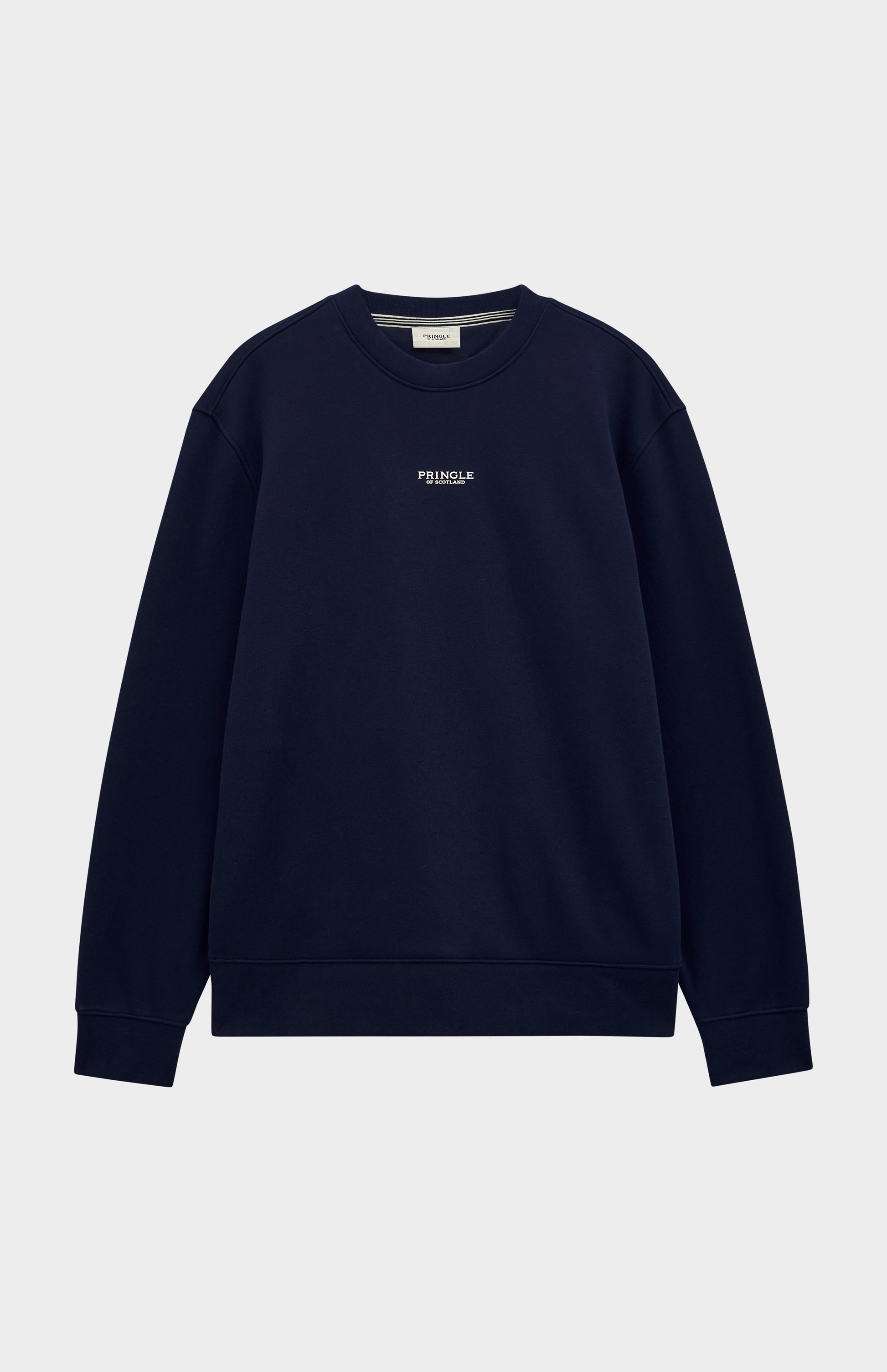 Pringle Men's Crew Neck Sweatshirt In Navy Blue flat shot