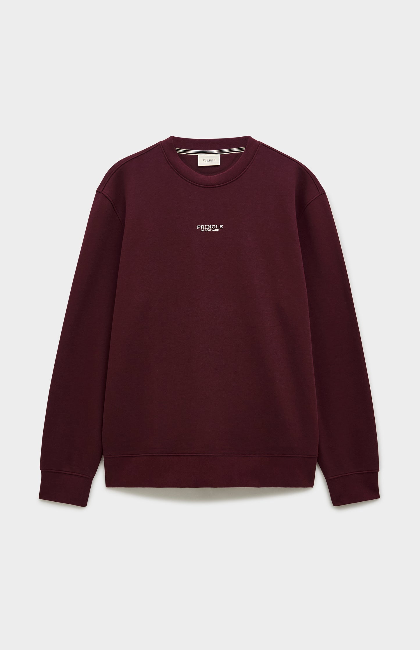 Pringle of Scotland Men's Crew Neck Sweatshirt In Burgundy flat shot