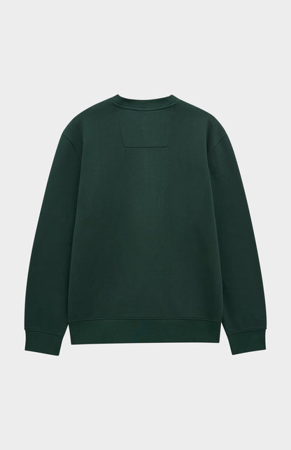 Pringle of Scotland Men's Crew Neck Sweatshirt In Pine Green rear view