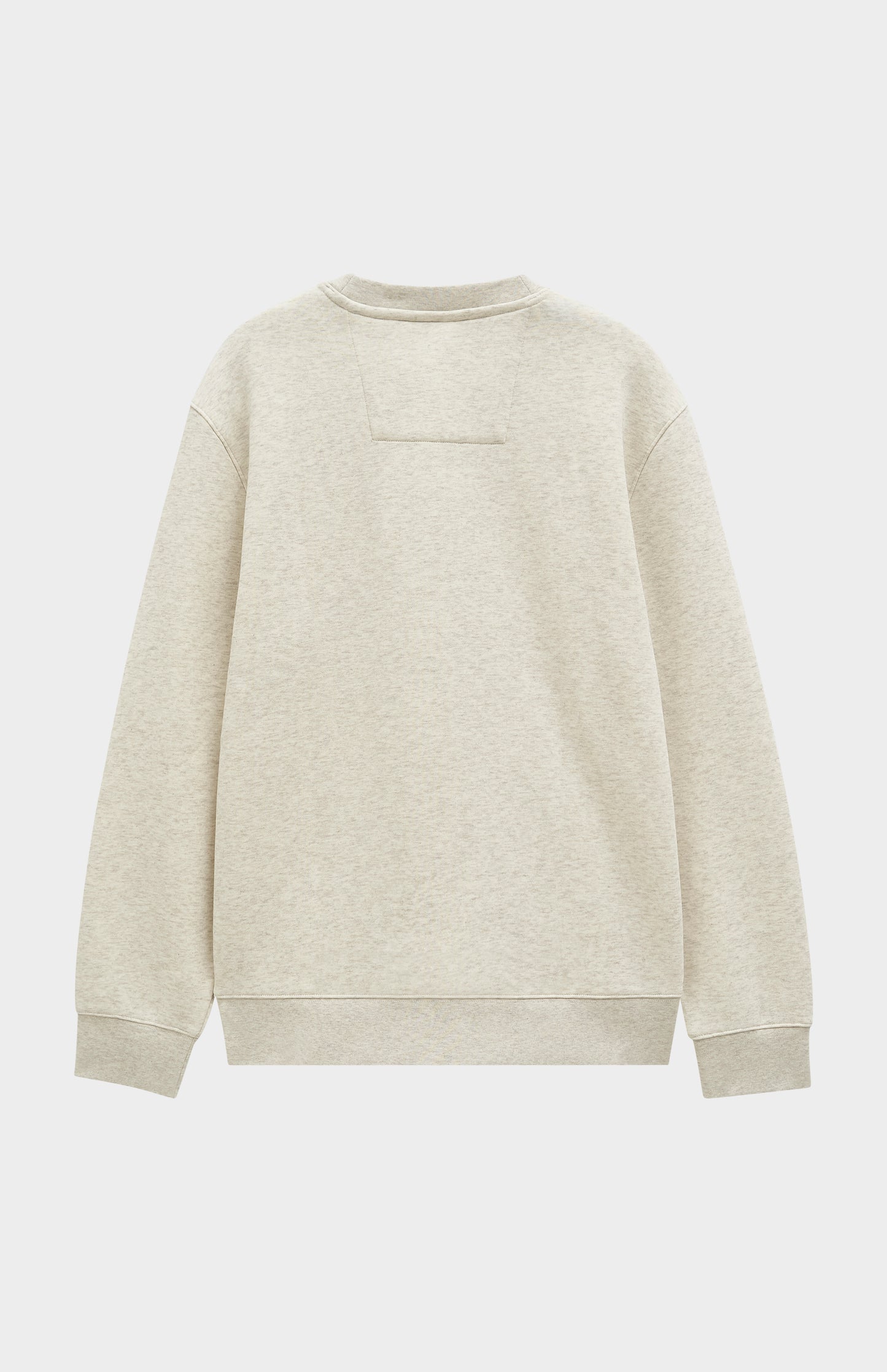 Pringle of Scotland Men's Crew Neck Sweatshirt In Ecru Beige Melange rear view