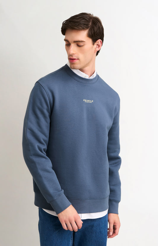 Men's Crew Neck Sweatshirt In Bering Sea Blue
