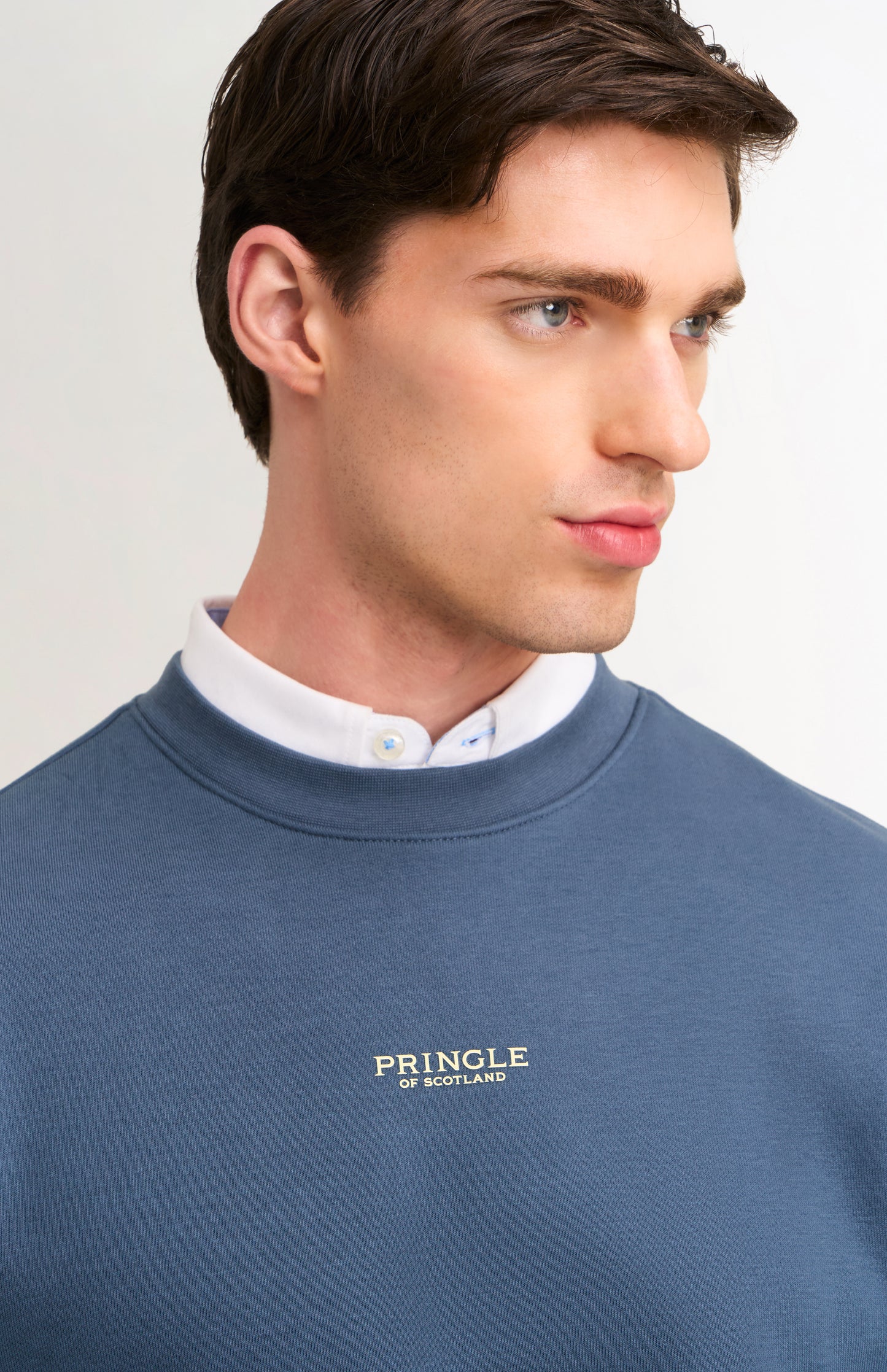 Men's Crew Neck Sweatshirt In Bering Sea Blue