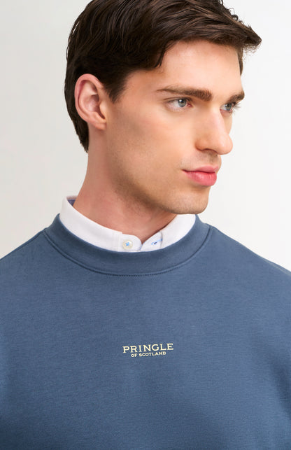 Men's Crew Neck Sweatshirt In Bering Sea Blue