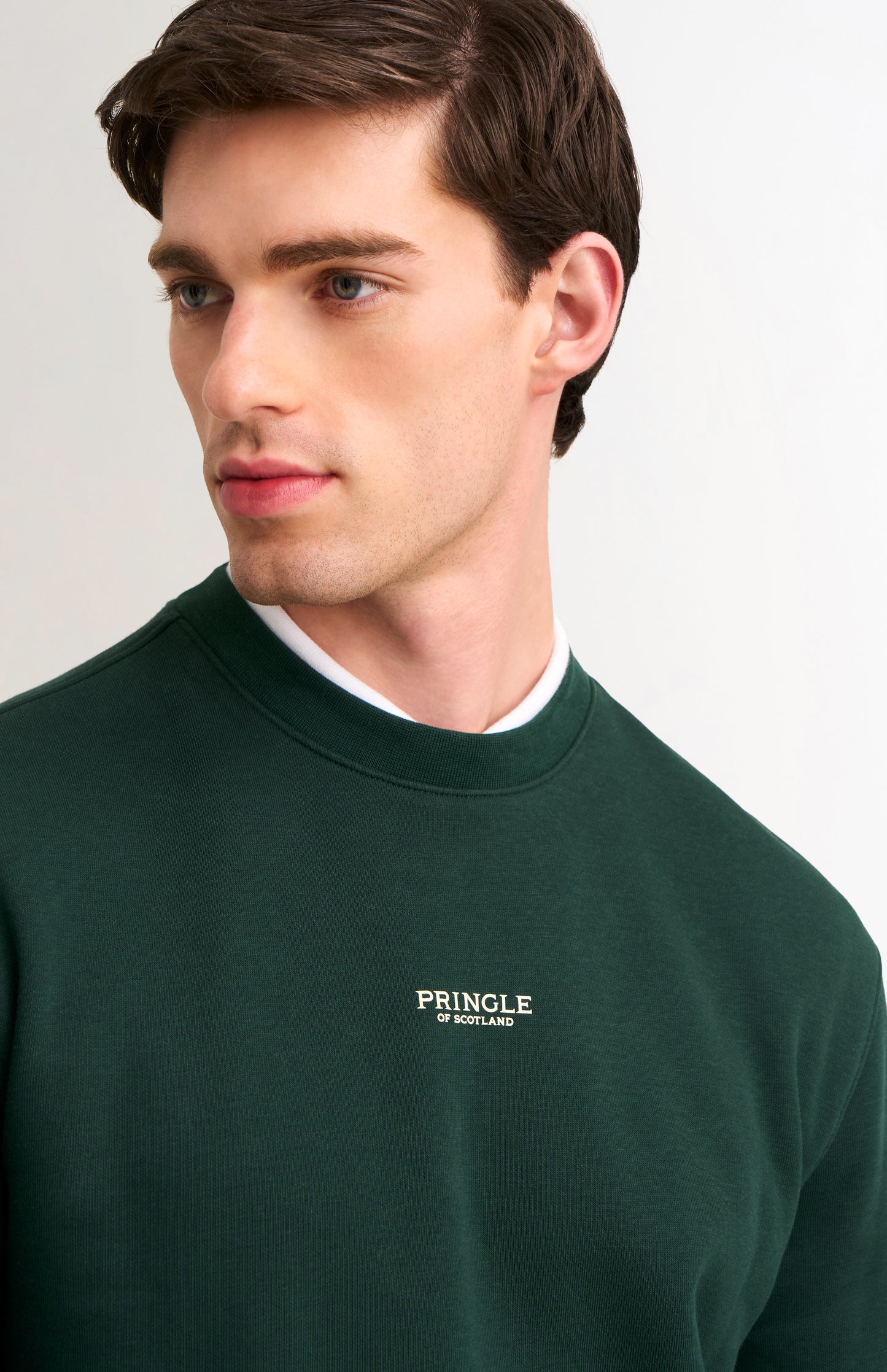 Men's Crew Neck Sweatshirt In Pine Green