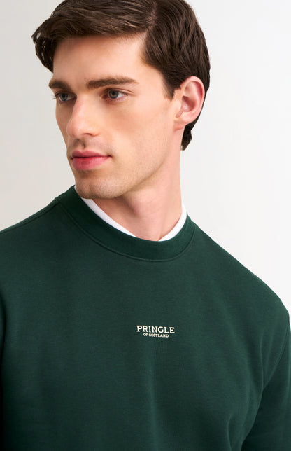 Men's Crew Neck Sweatshirt In Pine Green