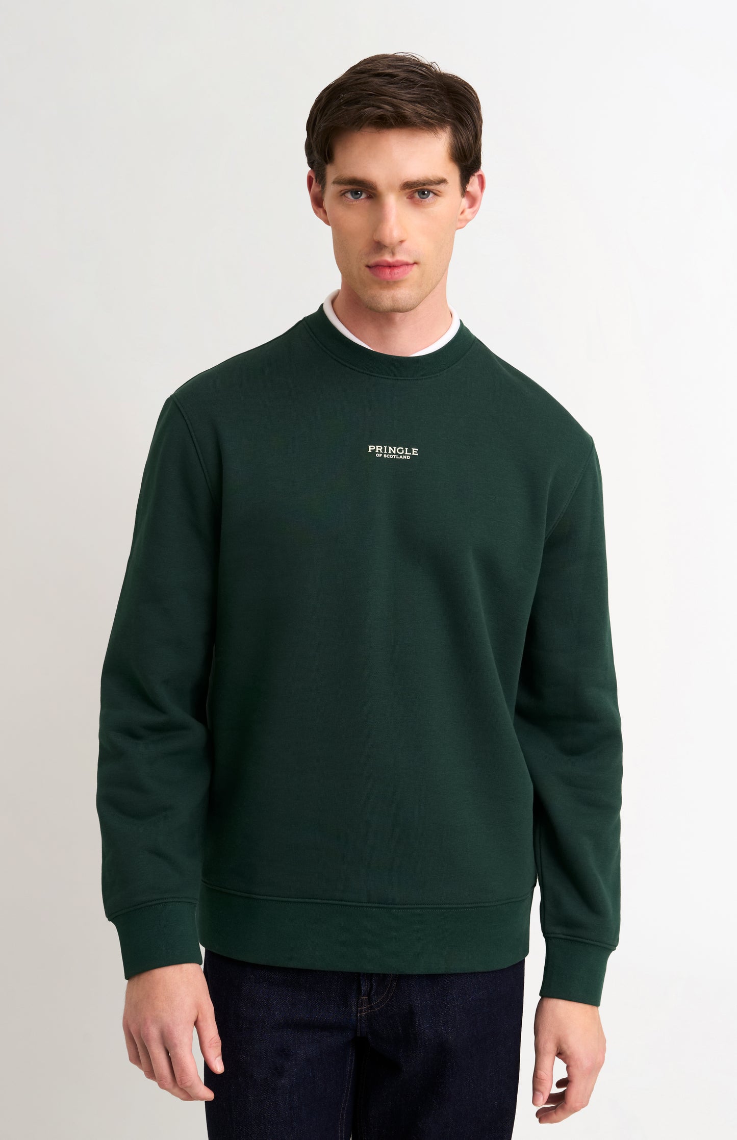 Men's Crew Neck Sweatshirt In Pine Green