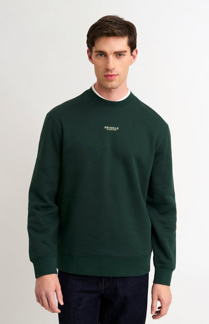 Men's Crew Neck Sweatshirt In Pine Green