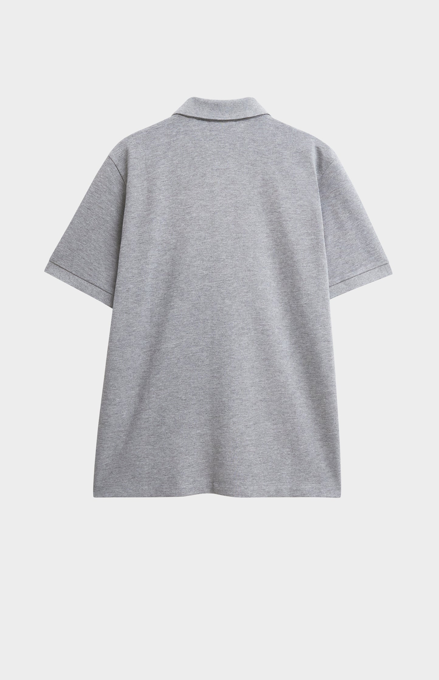 Gray polo shirt on a white background