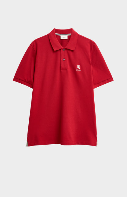 Men's Cotton Pique Polo Shirt In Red