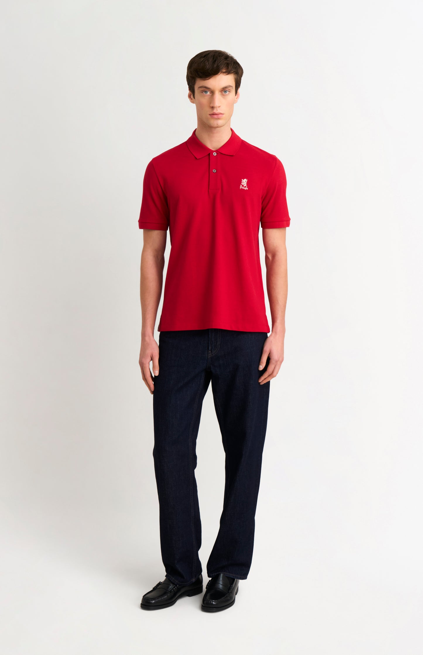 Men's Cotton Pique Polo Shirt In Red