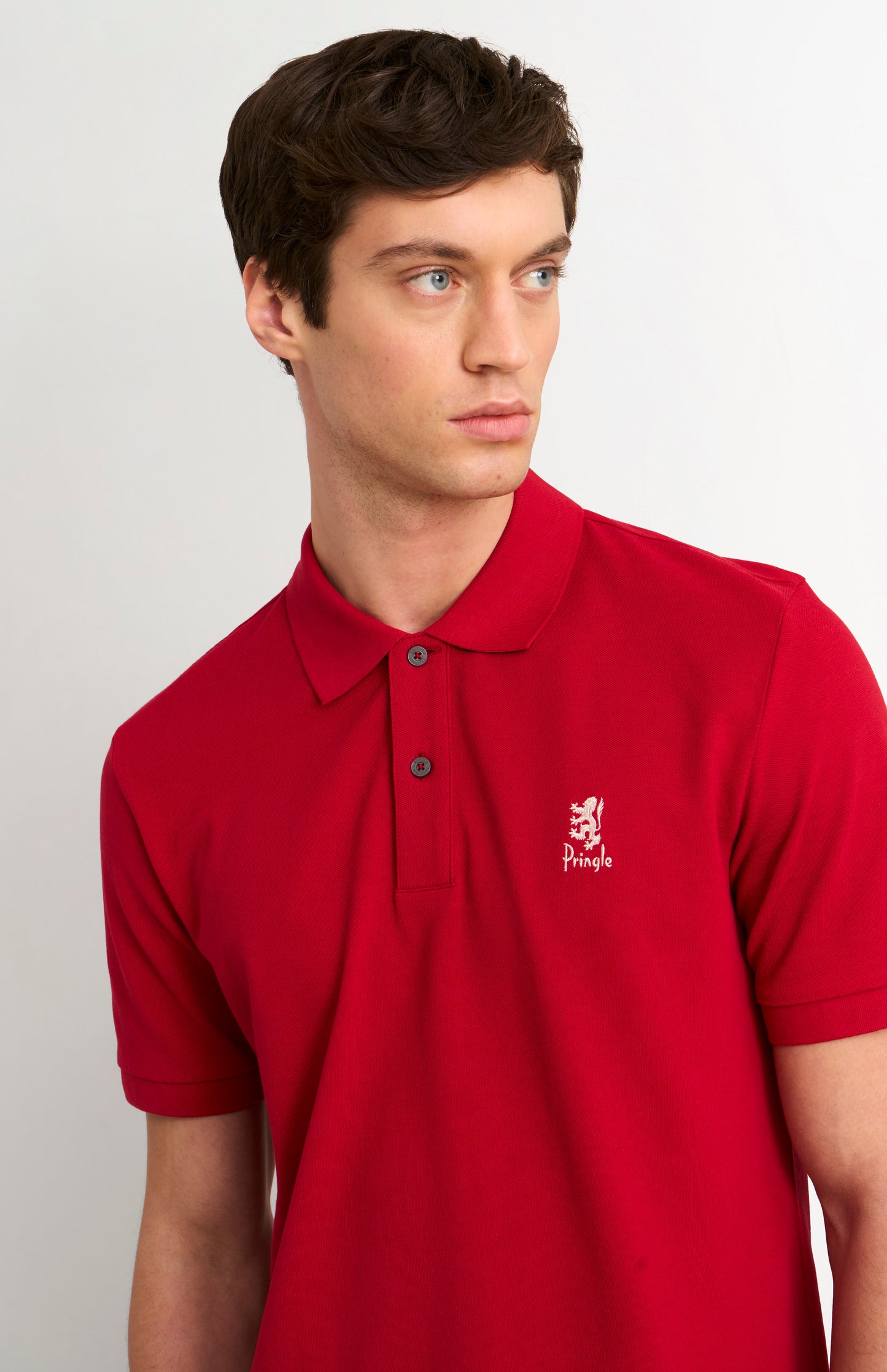 Men's Cotton Pique Polo Shirt In Red