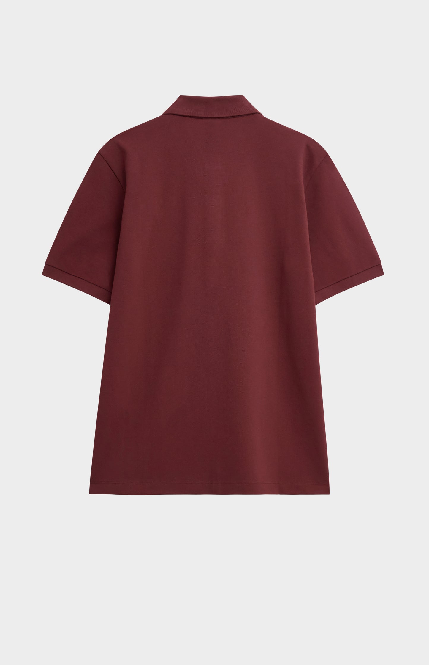 Men's Cotton Pique Polo Shirt In Burgundy