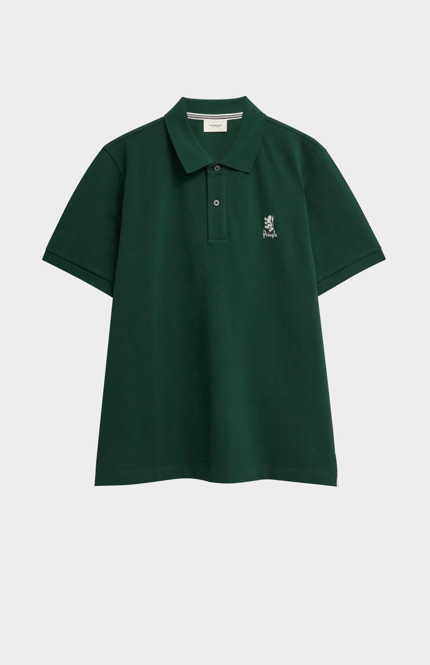 Men's Cotton Pique Polo Shirt In Forest Green