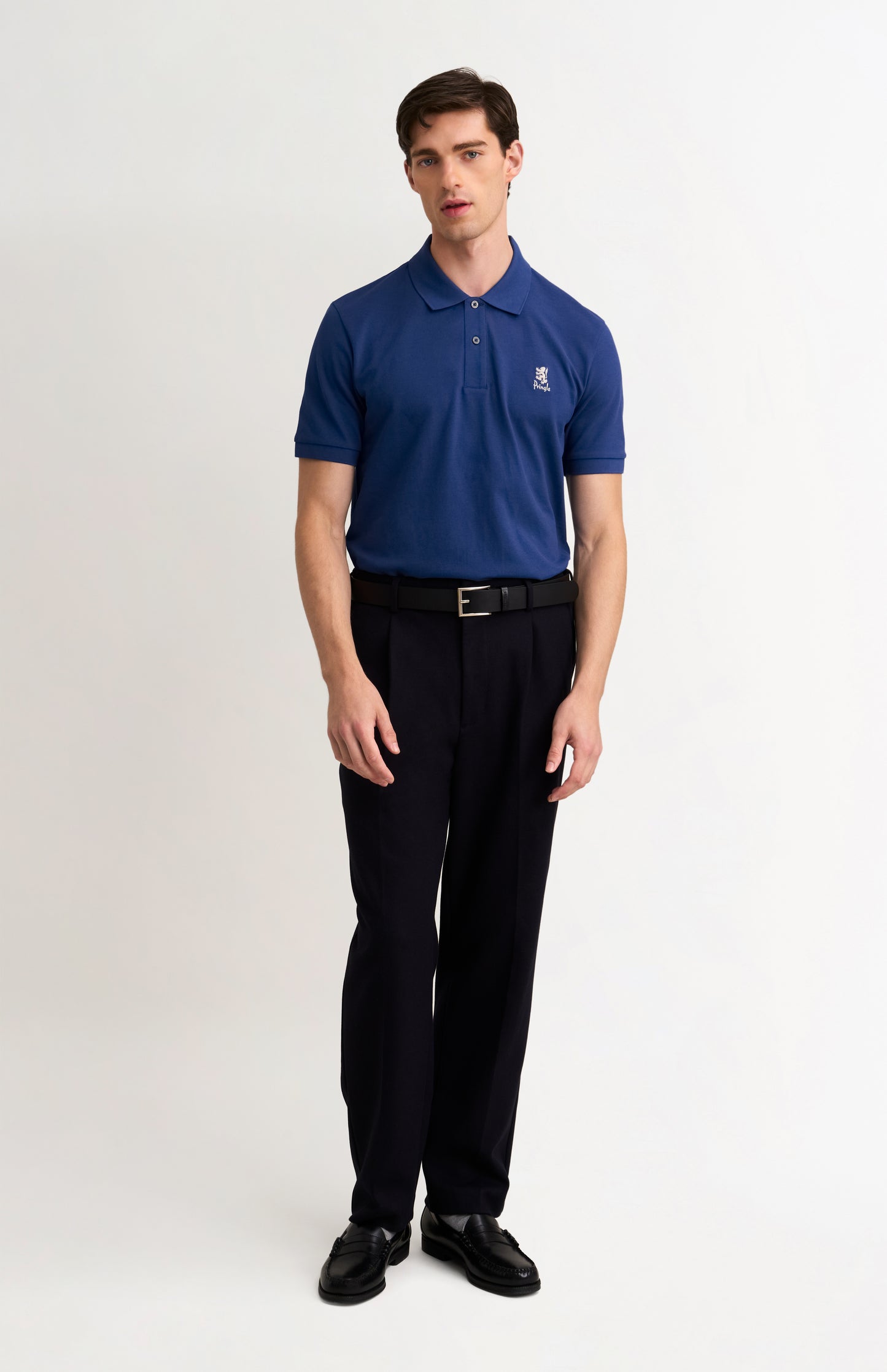Men's Cotton Pique Polo Shirt In Royal Blue