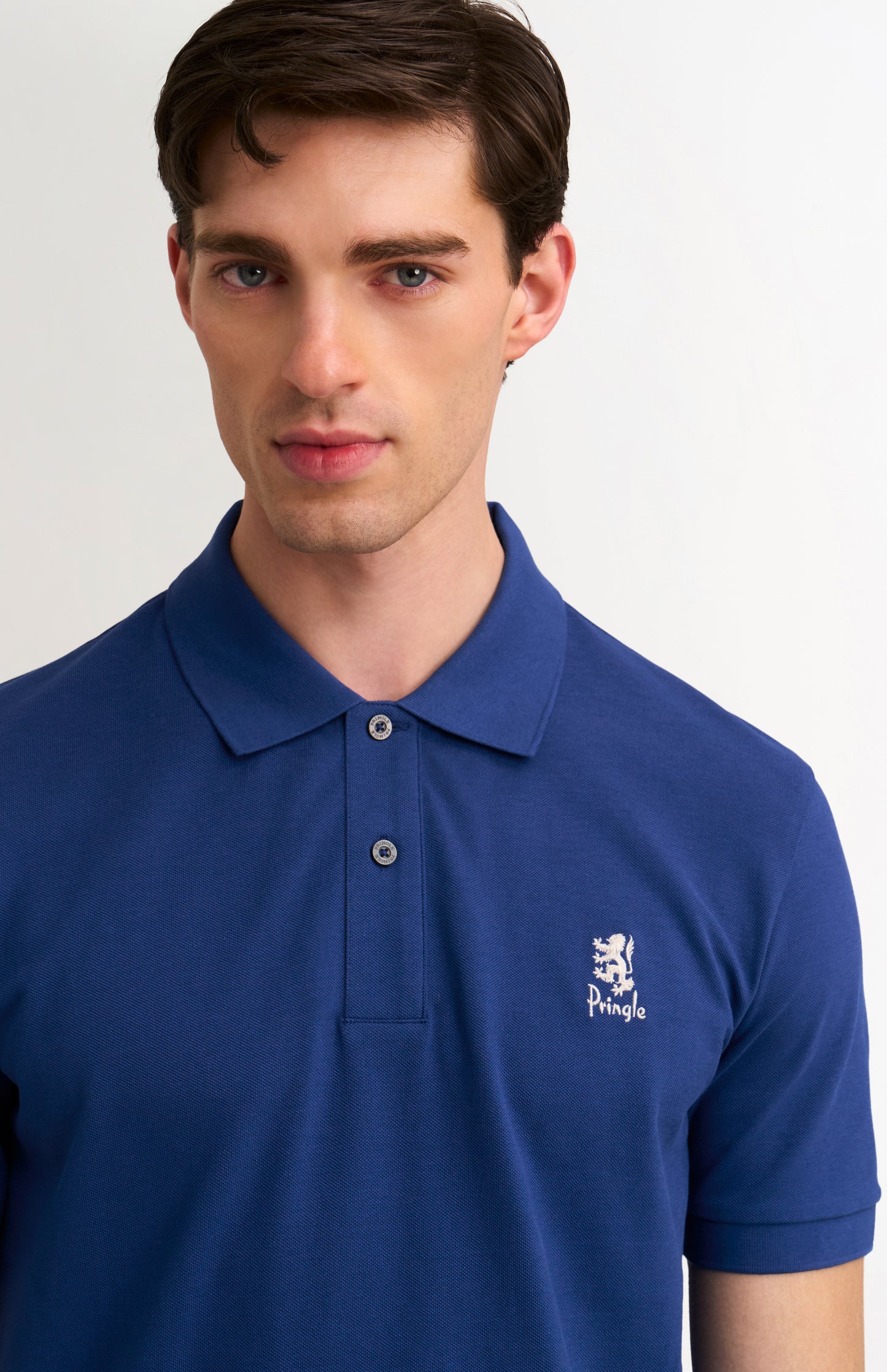 Men's Cotton Pique Polo Shirt In Royal Blue