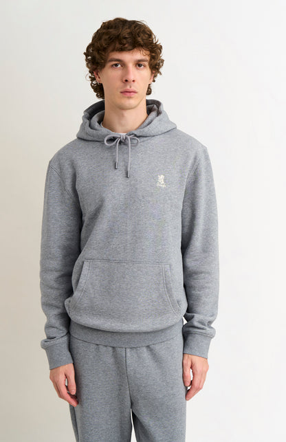 Pringle of Scotland Men's Hooded Jumper In Grey Melange