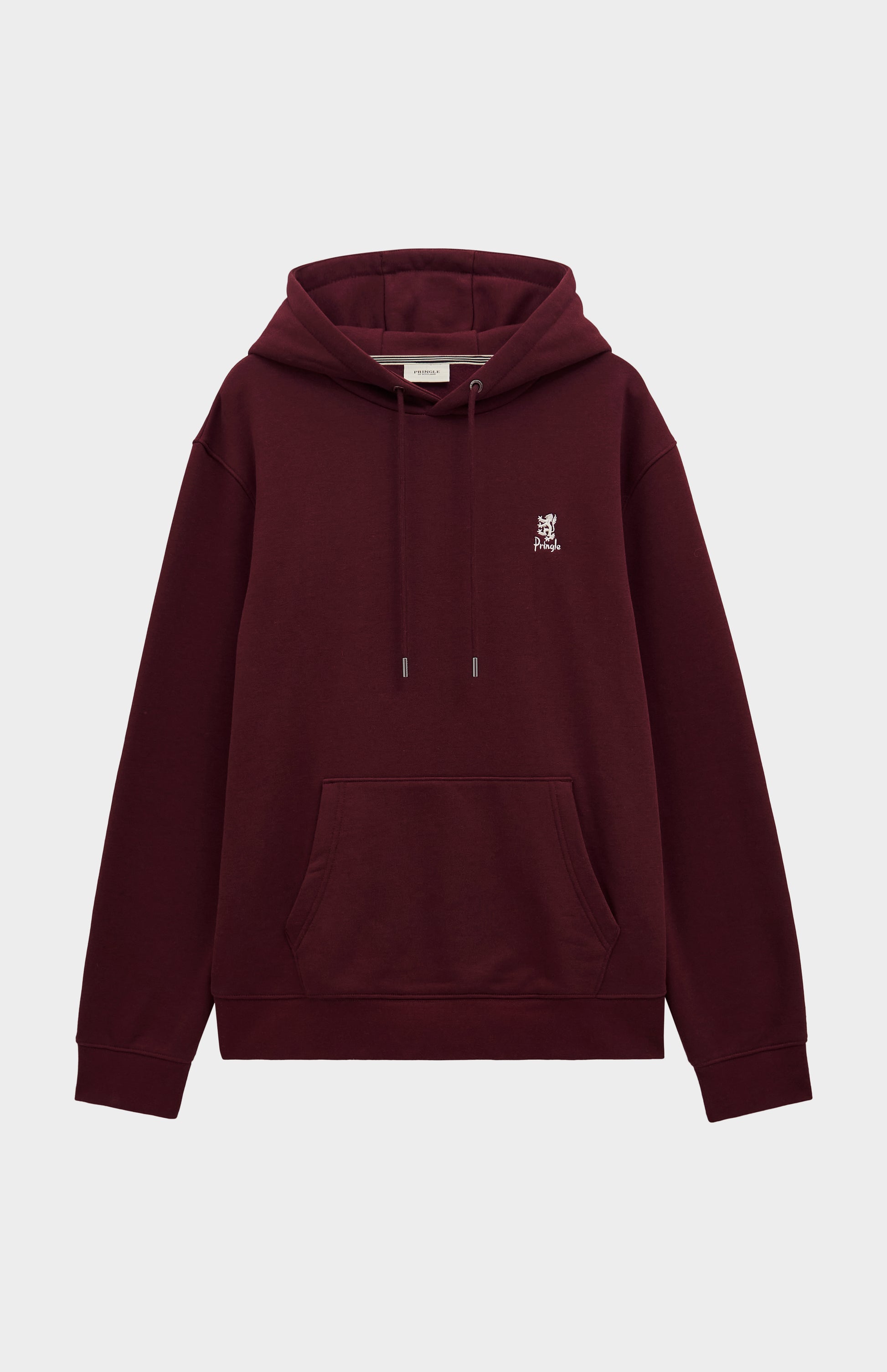 Pringle of Scotland Men's Hooded Jumper In Burgundy