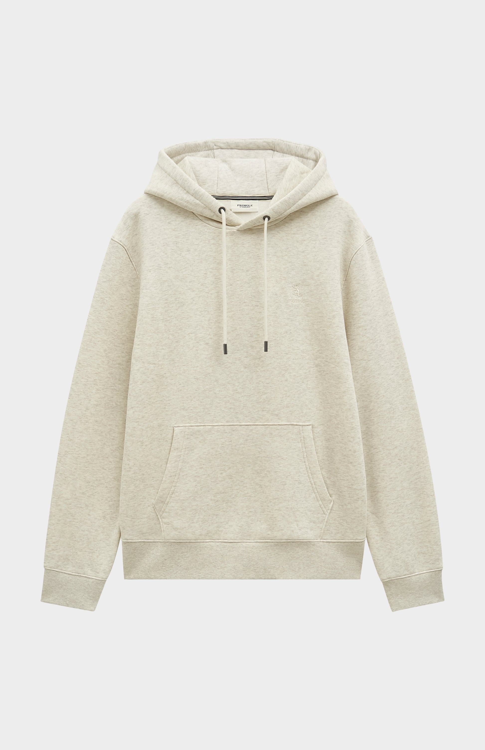 Pringle of Scotland Men's Hooded Jumper In Ecru Beige Melange