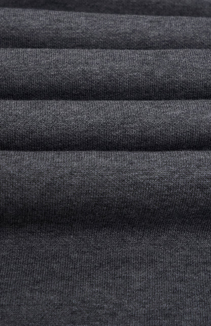 Men's Qtr Zip Track Jumper In Charcoal Melange