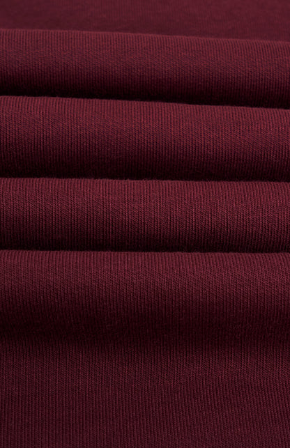 Pringle Mens Quarter Zip Track Jumper In Burgundy fabric detail