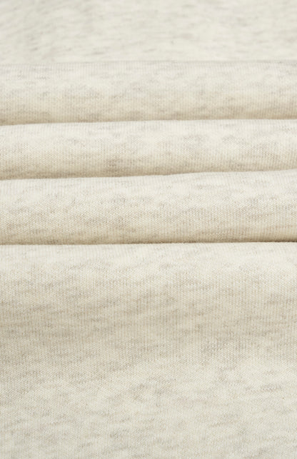 Pringle Men's Qtr Zip Track Jumper In Ecru Beige Melange fabric detail