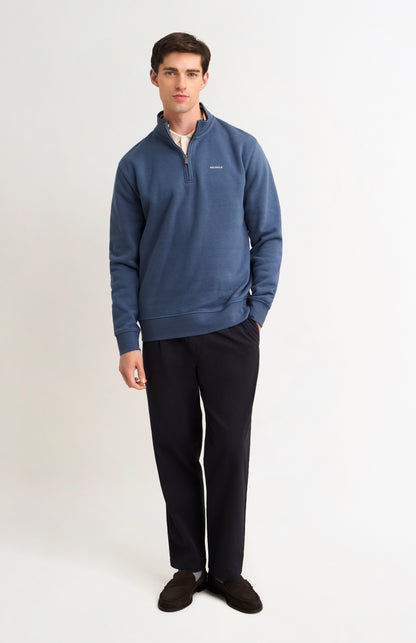 Men's Qtr Zip Track Jumper In Bearing Sea Blue