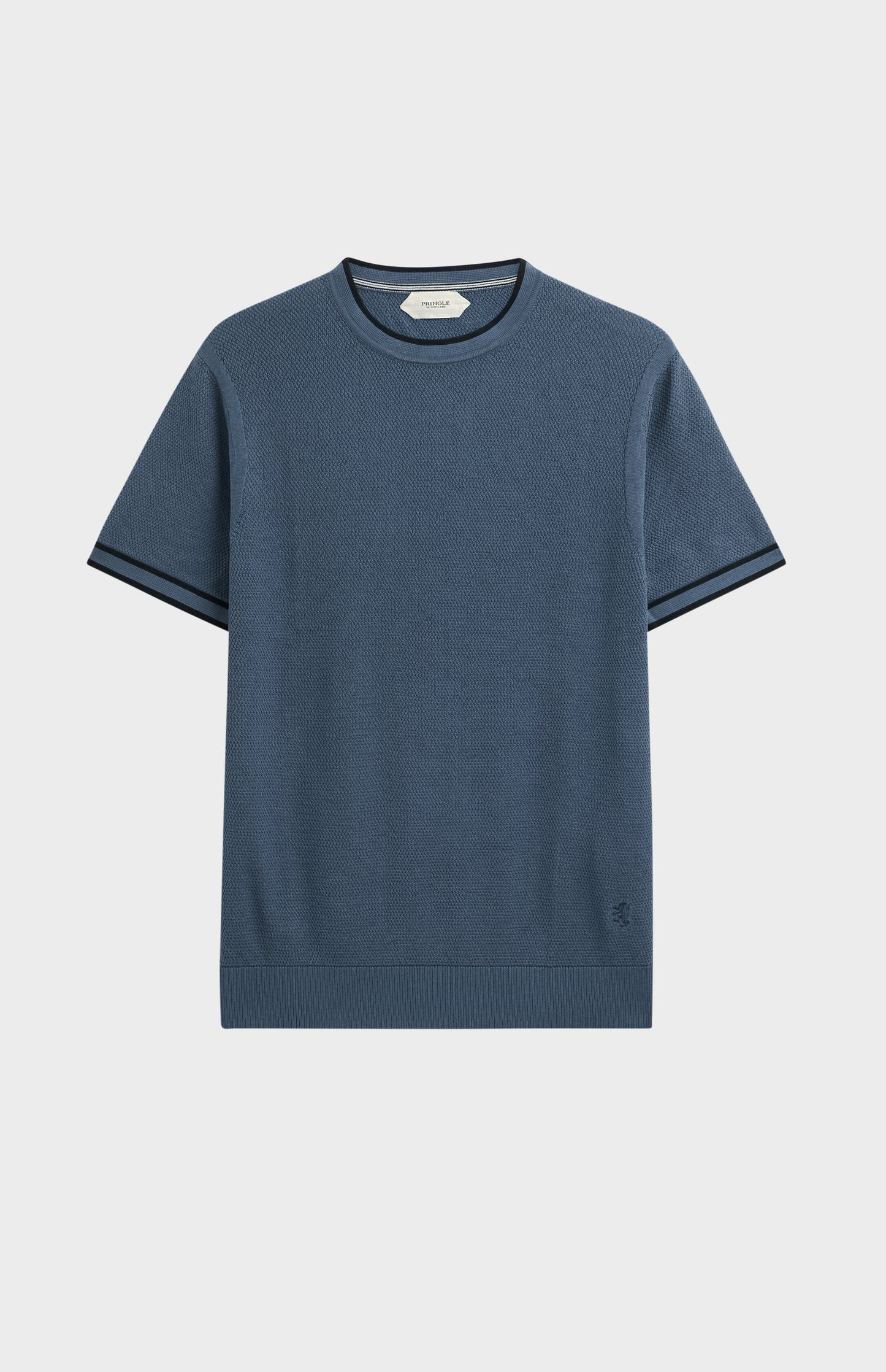 Men's Silk And Cotton Diamond Stitch T-shirt In Blue