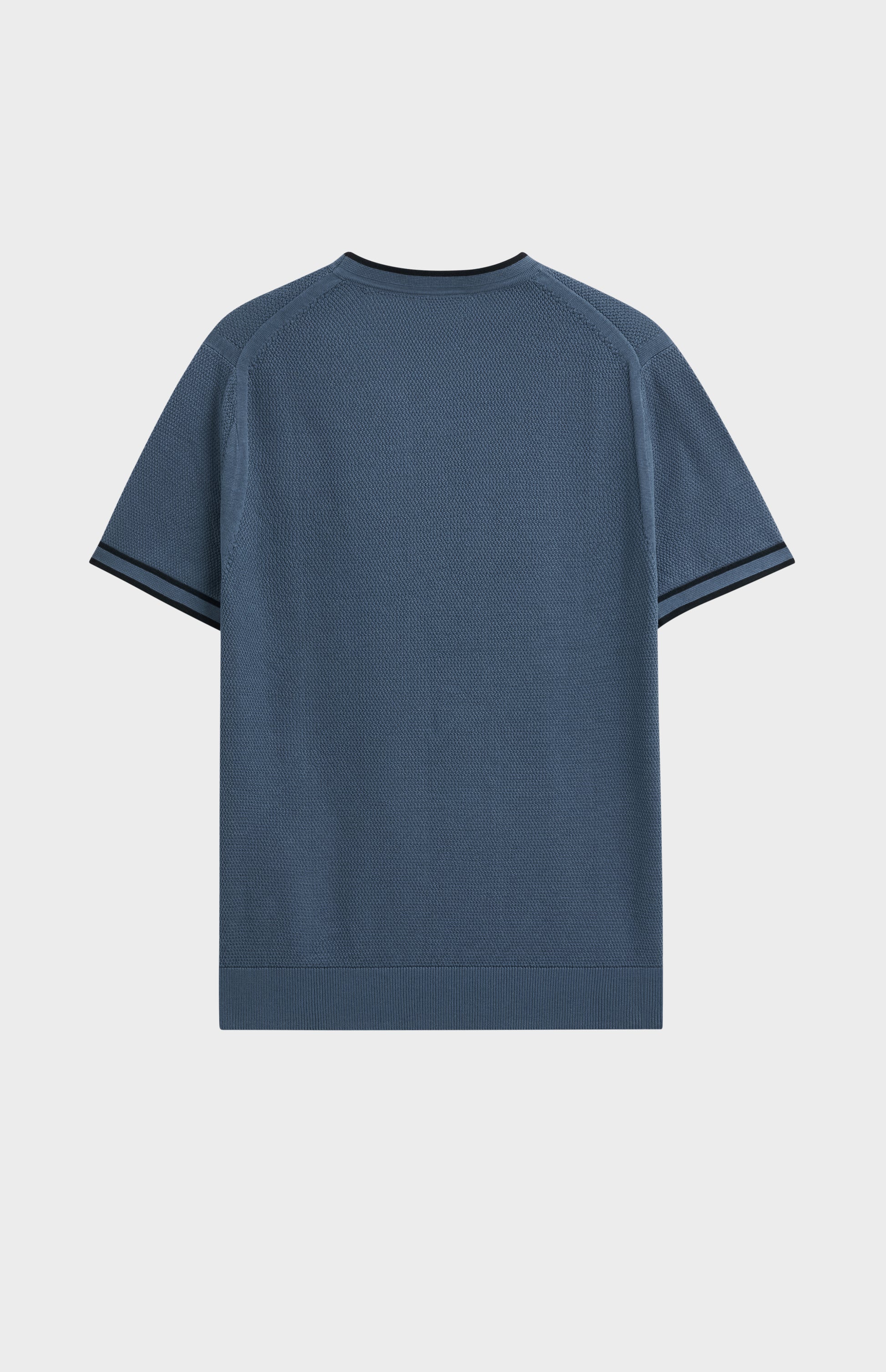 Men's Silk And Cotton Diamond Stitch T-shirt In Blue