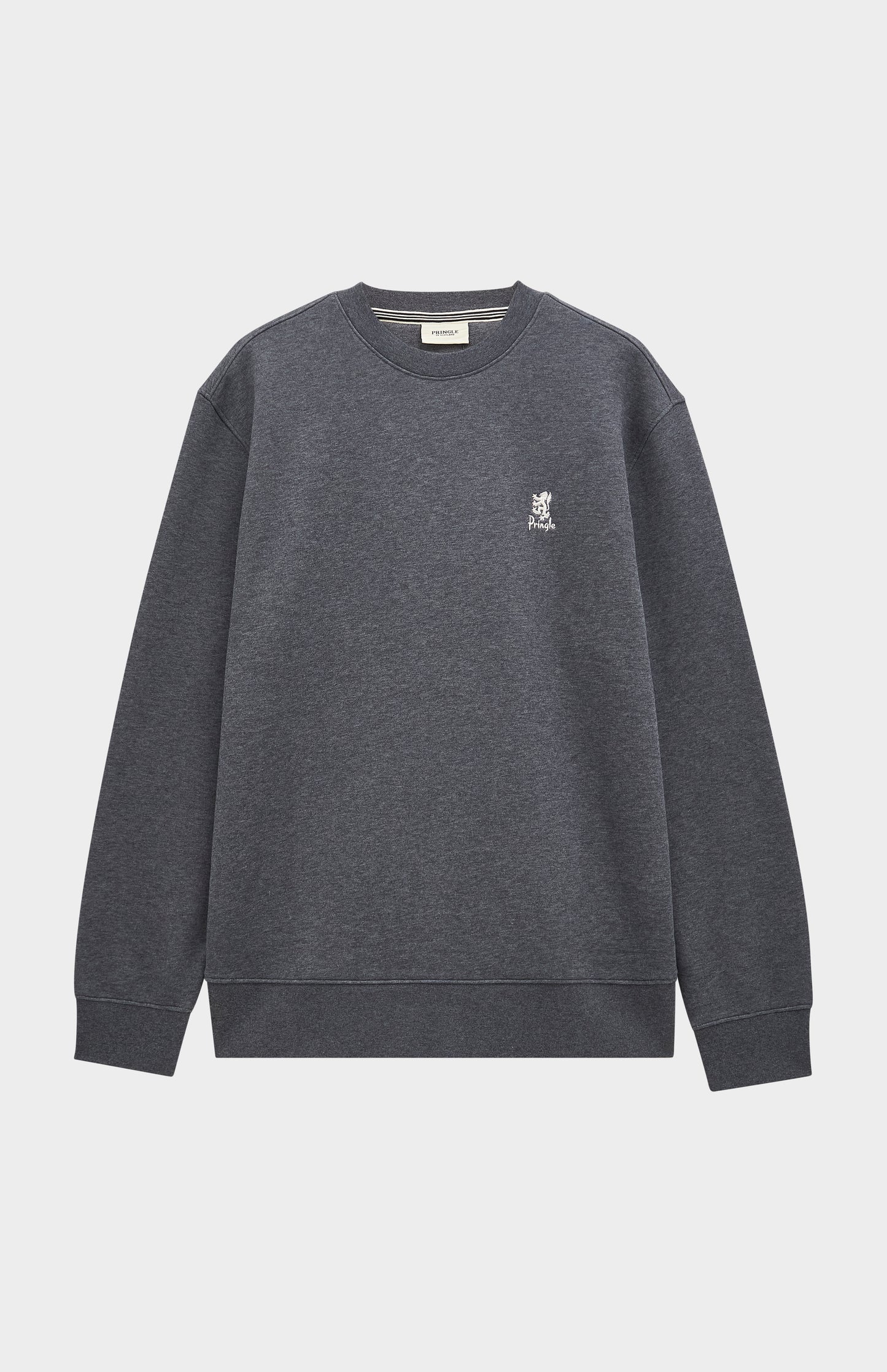 Pringle of Scotland Men's Crew Neck Sweatshirt In Charcoal Melange