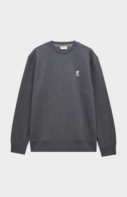 Pringle of Scotland Men's Crew Neck Sweatshirt In Charcoal Melange