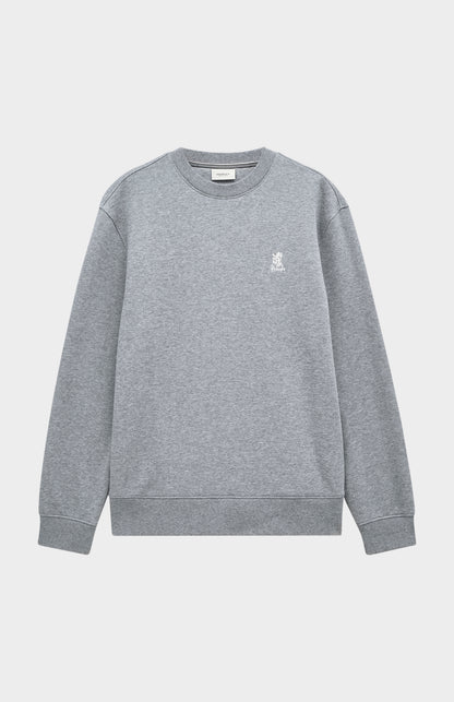 Pringle of Scotland Men's Crew Neck Sweatshirt In Grey Melange flat shot