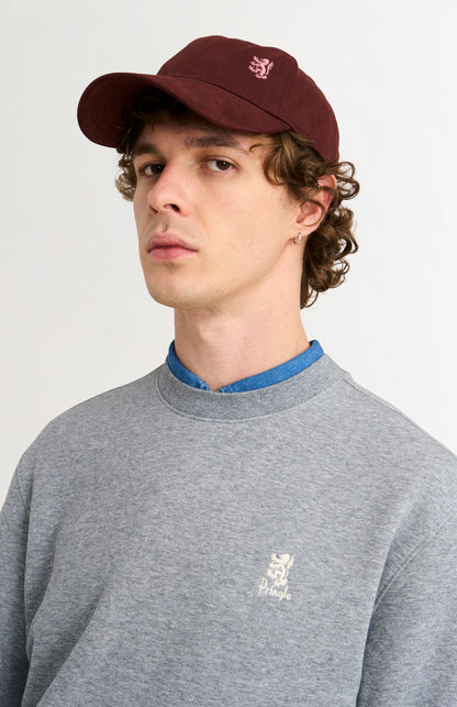 Pringle of Scotland Men's Crew Neck Sweatshirt In Grey Melange embroidery detail