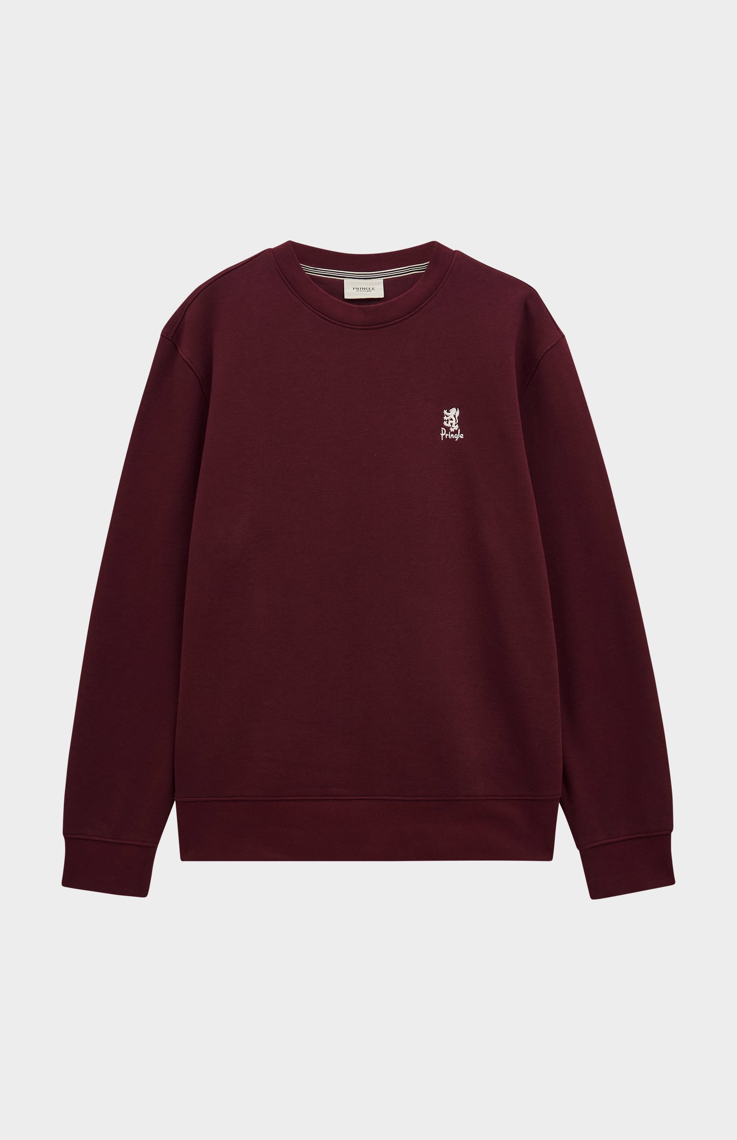 Pringle of Scotland Men's Crew Neck Sweatshirt In Burgundy flat shot