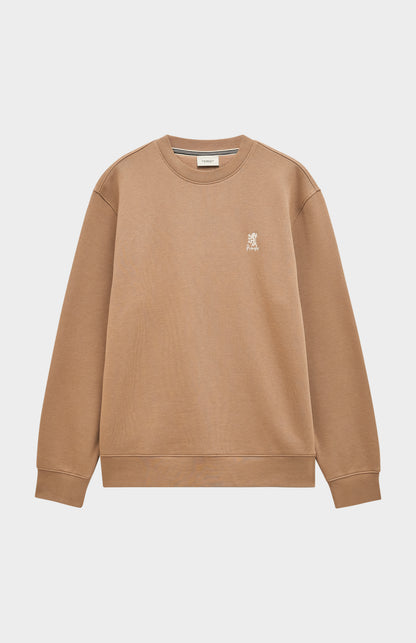Pringle of Scotland Men's Crew Neck Sweatshirt In Mushroom flat shot