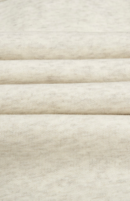 Men's Crew Neck Sweatshirt In Ecru Beige Melange