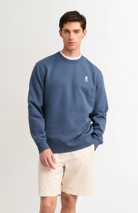Men's Crew Neck Sweatshirt In Bering Sea Blue