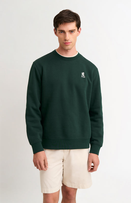 Men's Crew Neck Sweatshirt In Pine Green