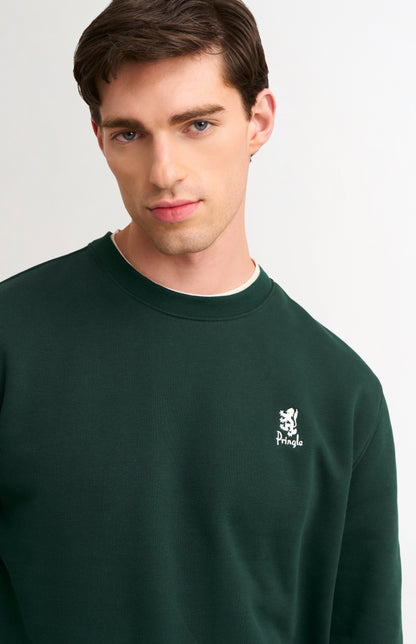 Men's Crew Neck Sweatshirt In Pine Green