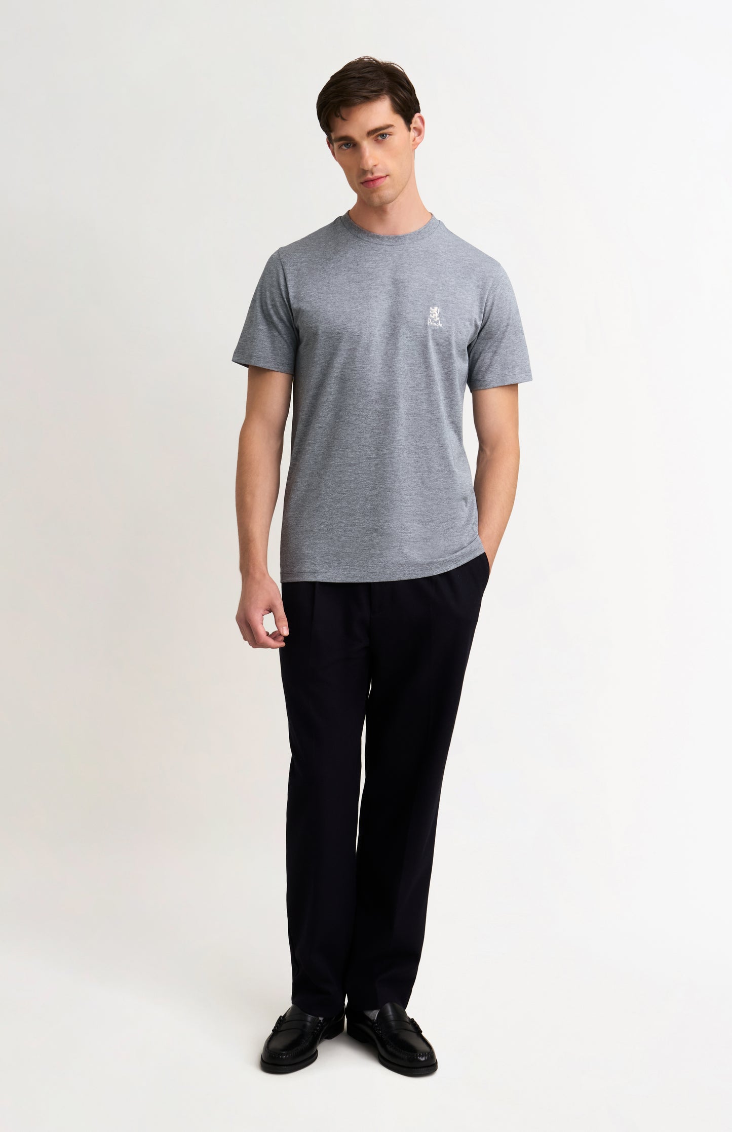 Men's Mid-weight Supima Cotton T-shirt In Grey Melange