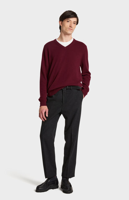 Pringle of Scotland Men's V Neck Cashmere Jumper on Model Full Look