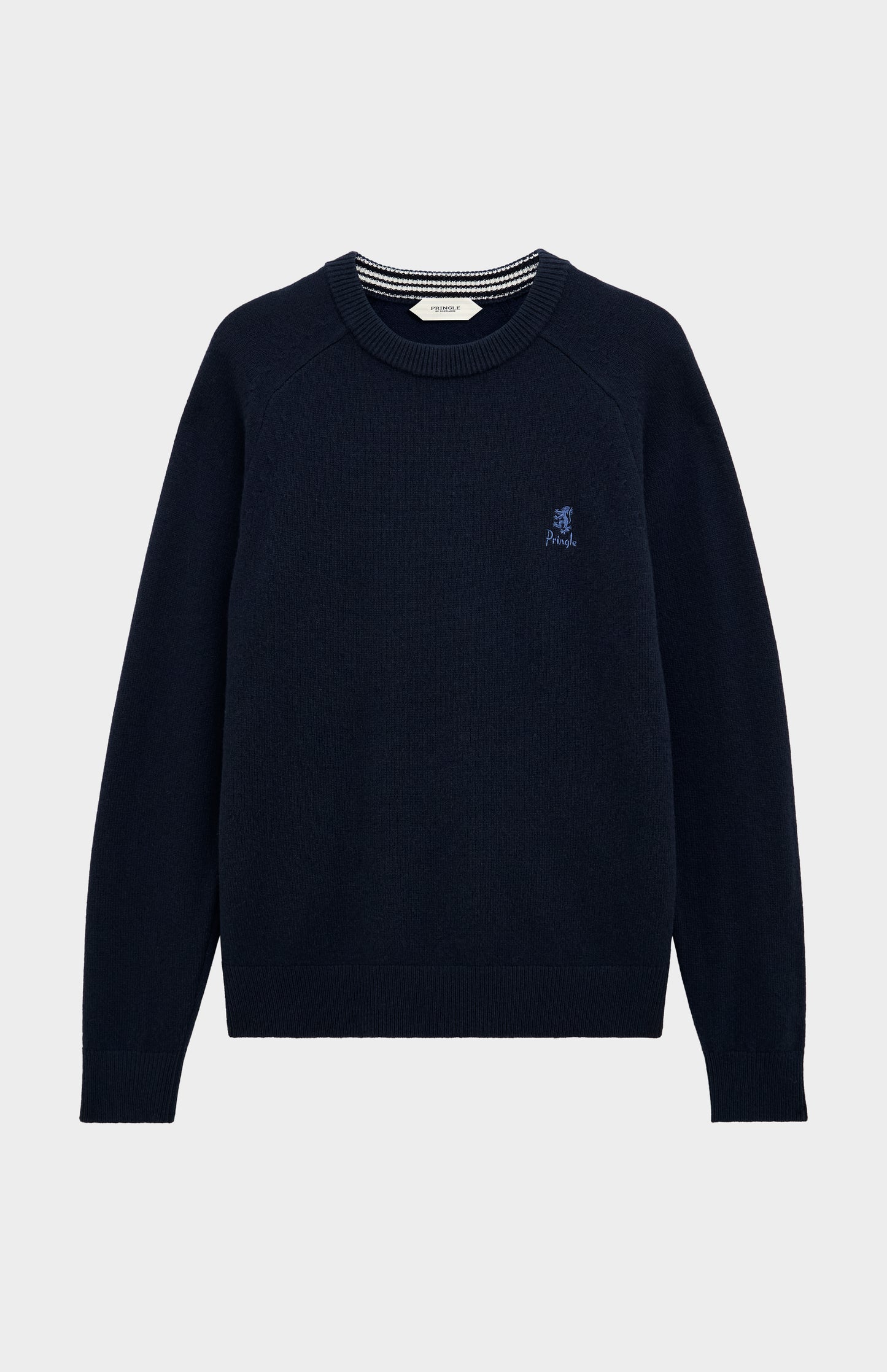 Pringle of Scotland Men’s Lambswool Crew Neck Jumper In Navy Blue