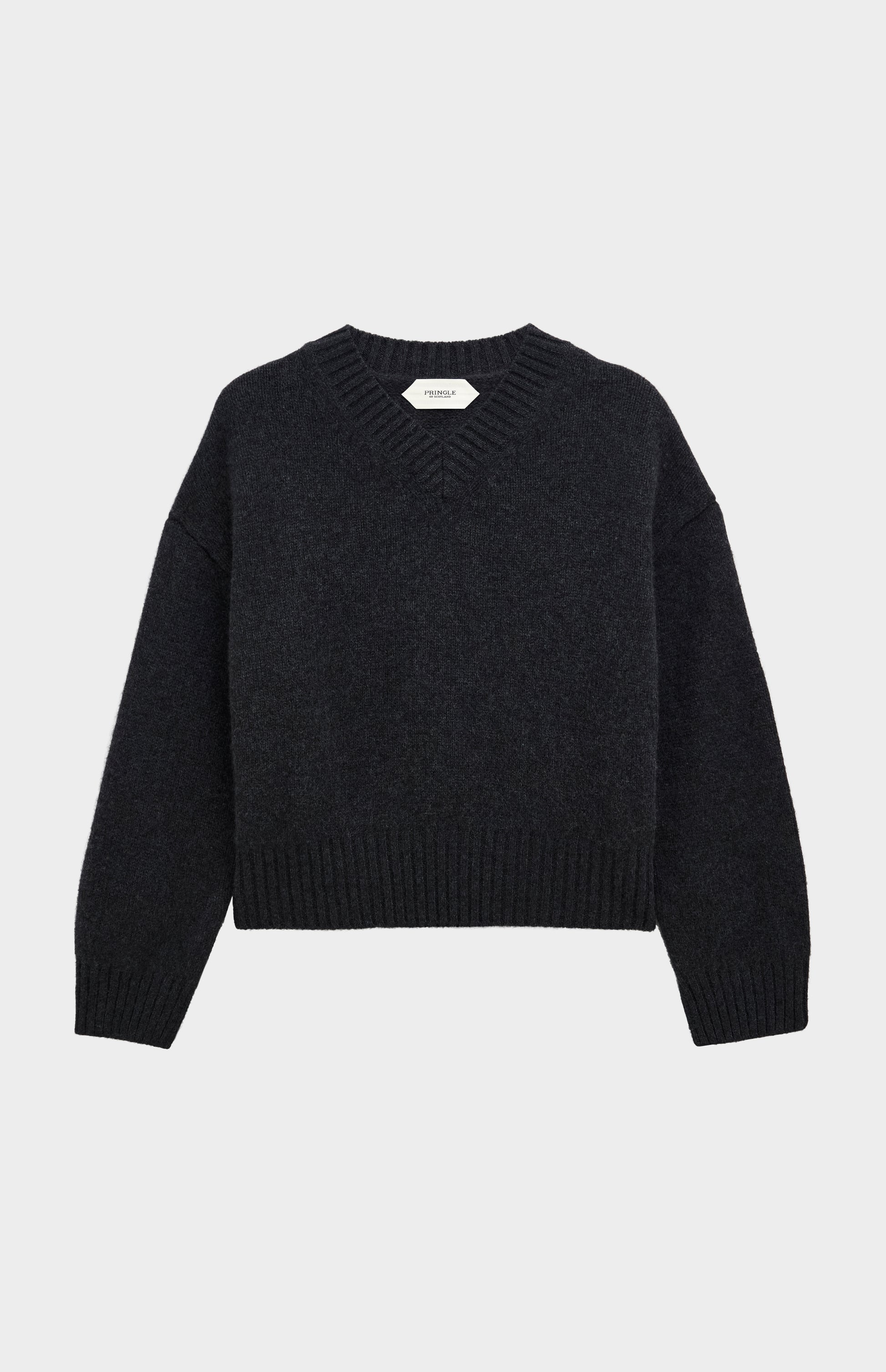 Pringle of Scotland Men’s Merino Wool Crew Neck Jumper In Dark Brown