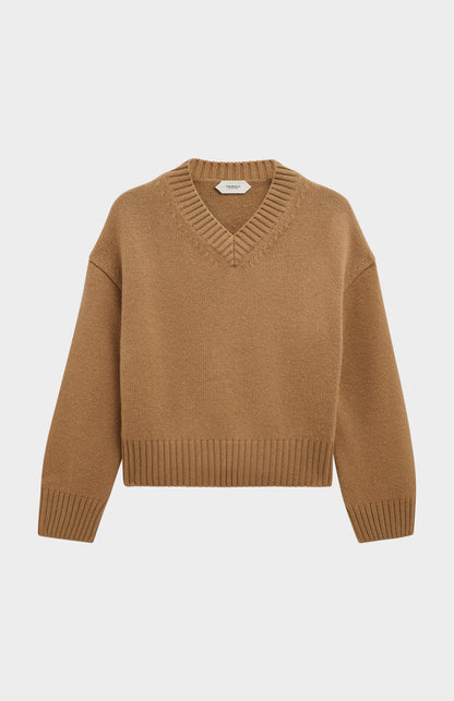 Pringle of Scotland Women's Cashmere V-neck Jumper  In Grey Melange