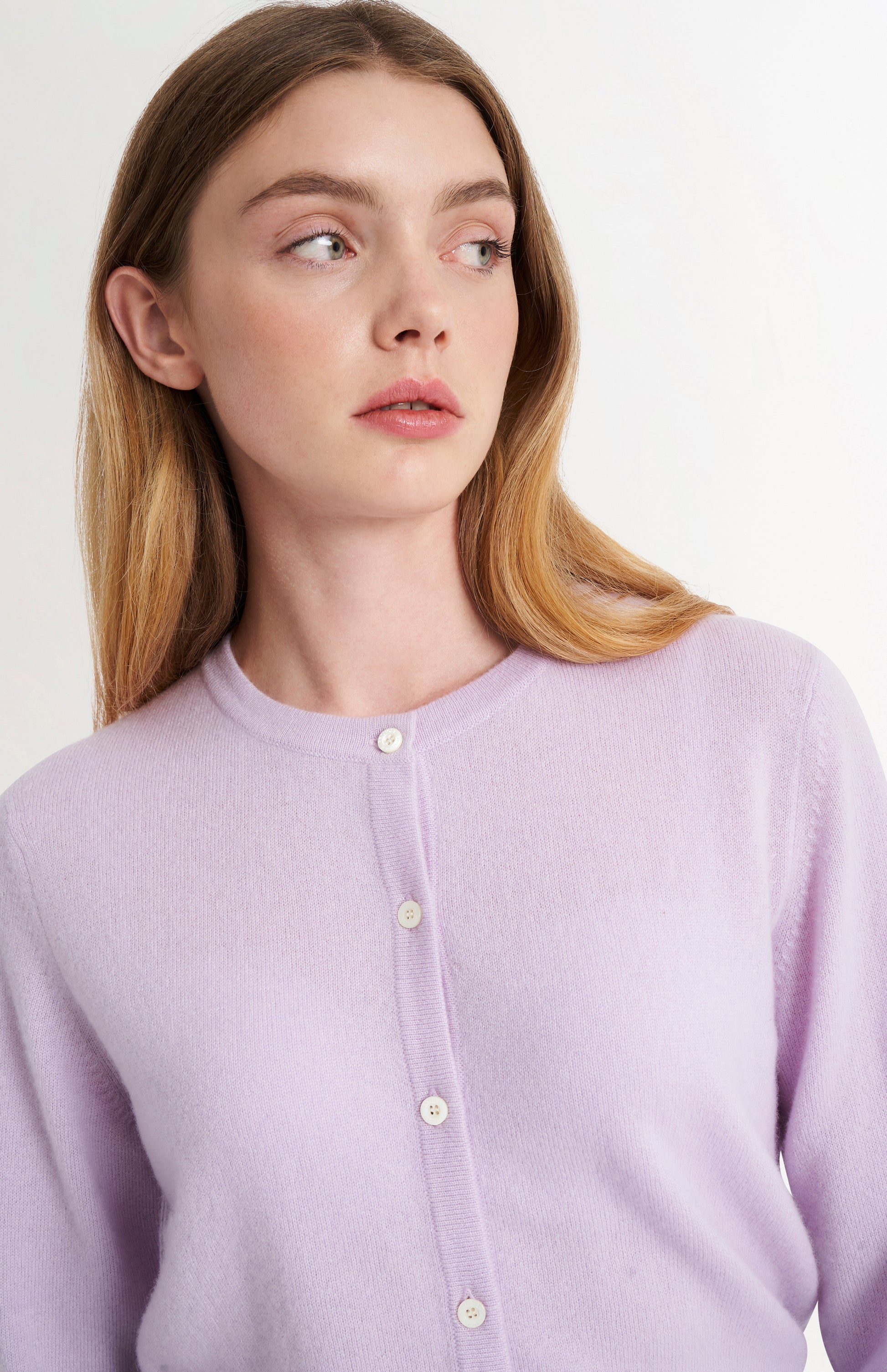 Pringle of Scotland Women's Cashmere Cardigan In Lilac