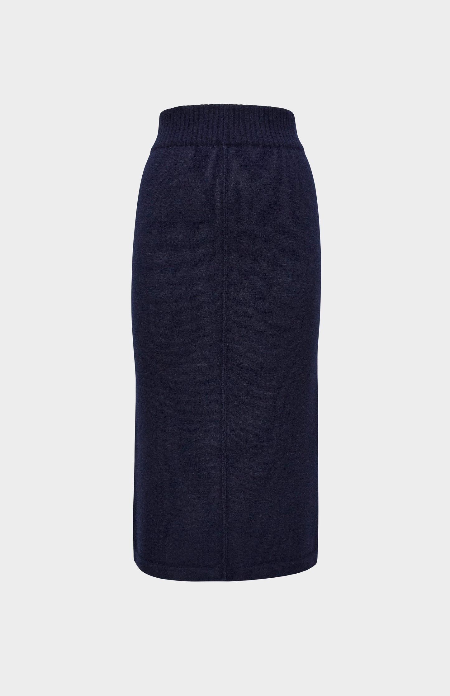 Pringle of Scotland Cashmere Blend Pencil Skirt in Indigo flat shot
