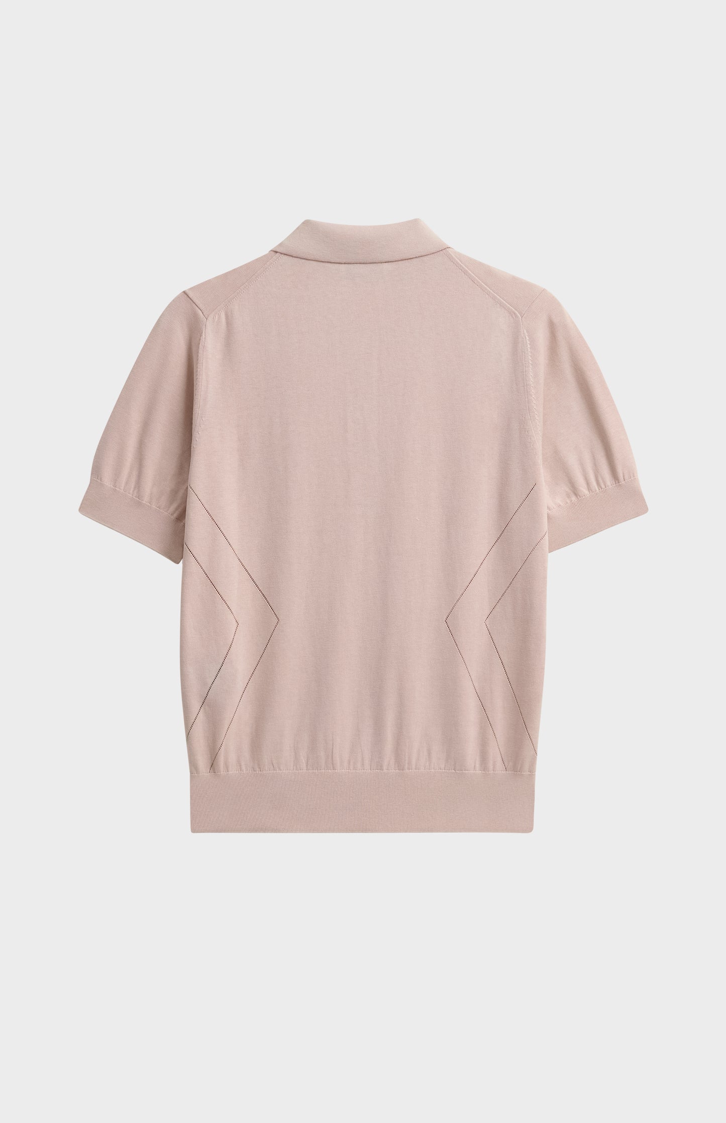 Women's Superfine Silk Blend Pointelle Polo Shirt In Light Pink