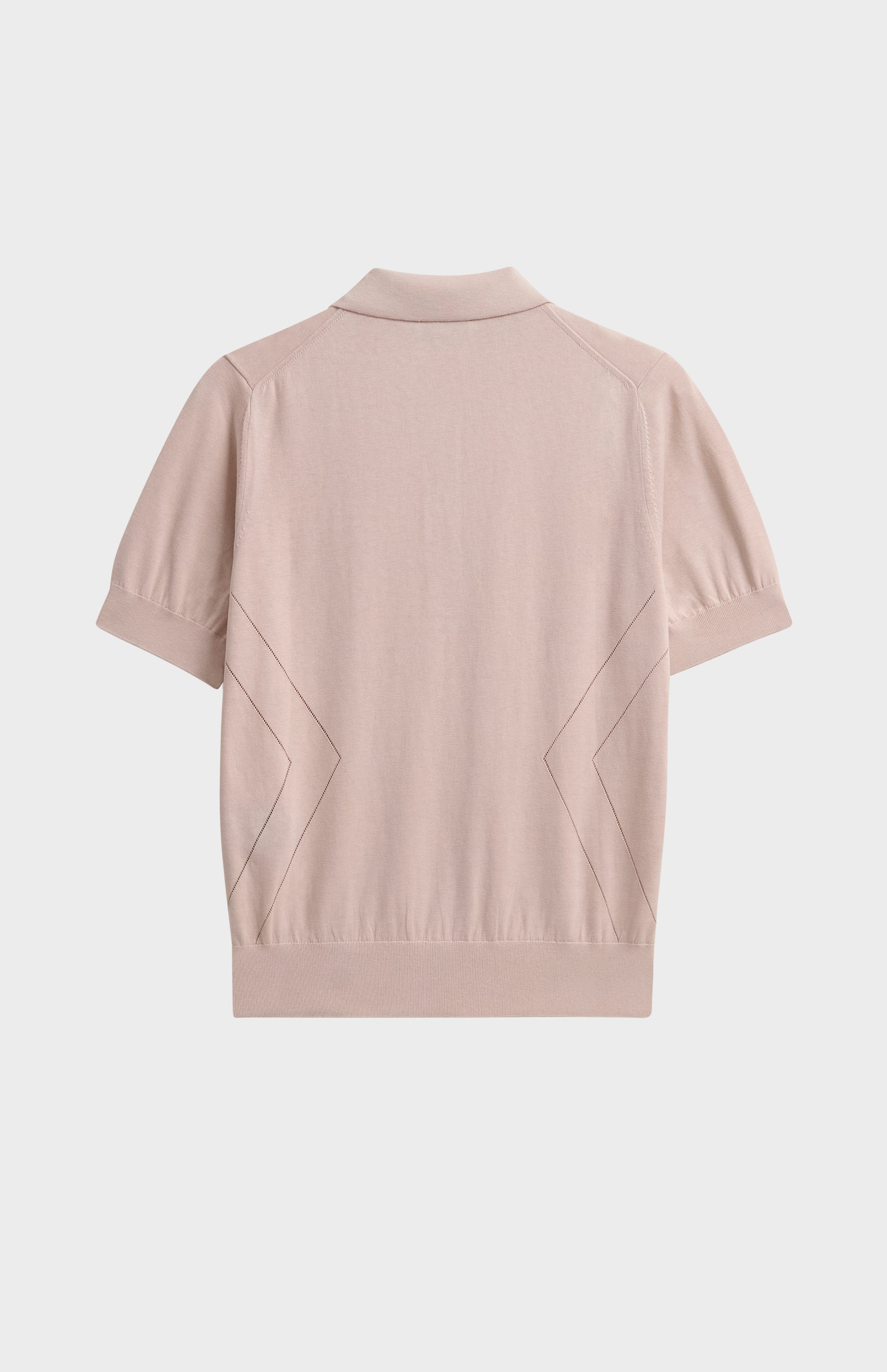 Women's Superfine Silk Blend Pointelle Polo Shirt In Light Pink